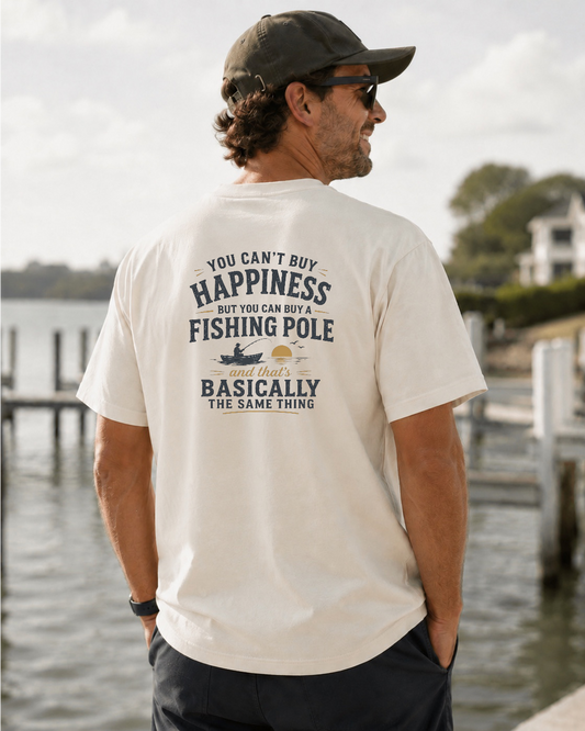 HAPPINESS FISHING POLE T-SHIRT