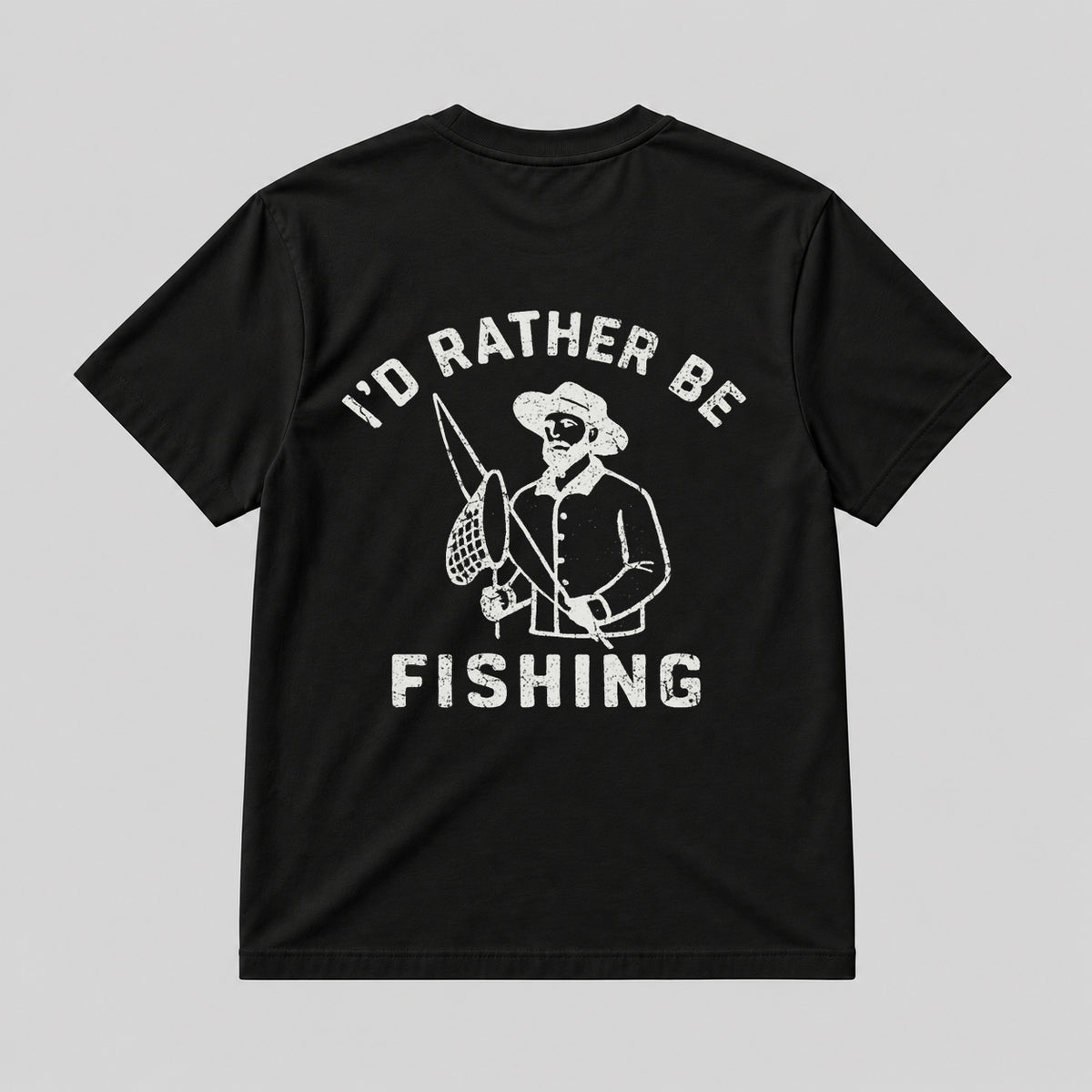 I'D RATHER BE FISHING  BLACK