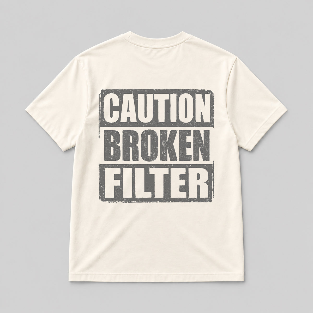 CAUTION BROKEN FILTER  NATURAL