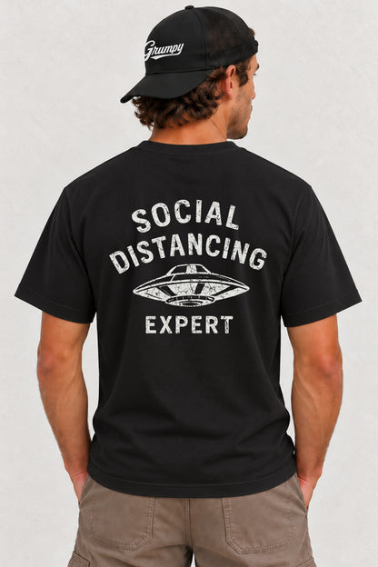SOCIAL DISTANCING EXPERT  BLACK