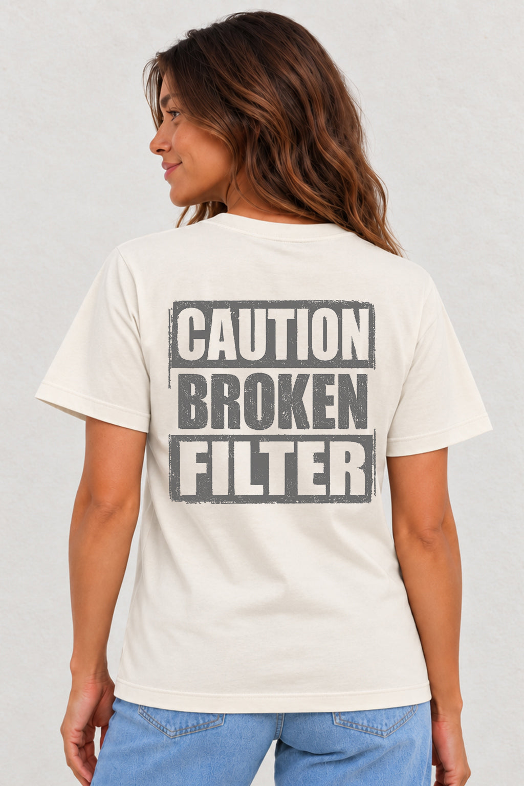 CAUTION BROKEN FILTER  NATURAL